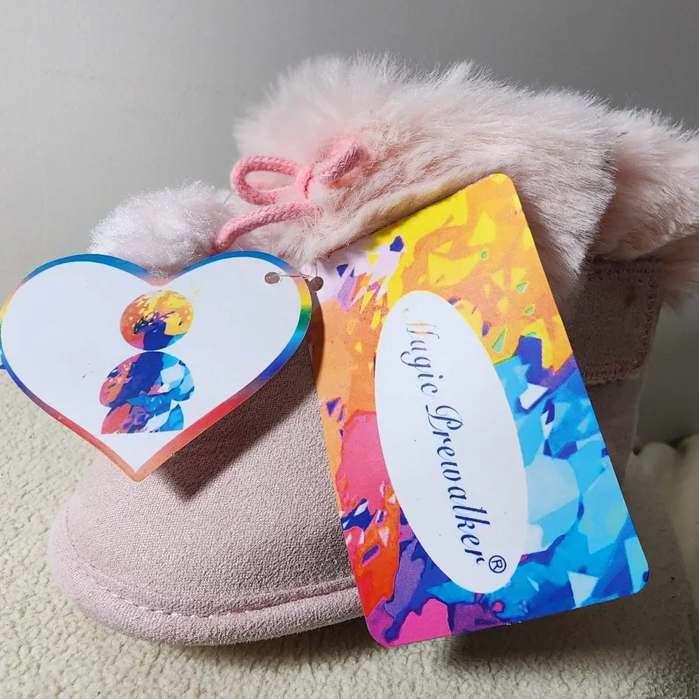 EFINNY Baby Girl Boots Shoes Warm Wool Snow Winter Anti-Slip New With Tags
